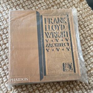 Phaidon Frank Lloyd Wright Architect Book in Gold and Black